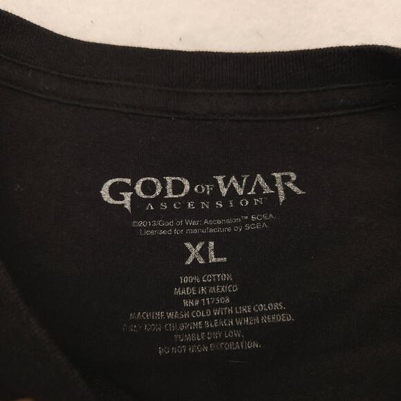 God of War Video Game Graphic Crew Neck Short Sleeve Shirt Mens Size XL Black - Picture 3 of 9